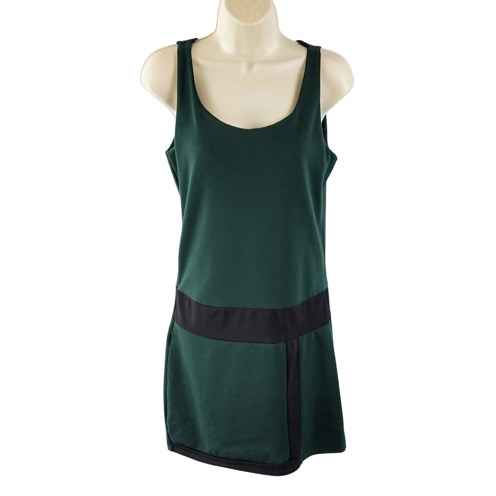 Piazza Italia green sleeveless shift dress